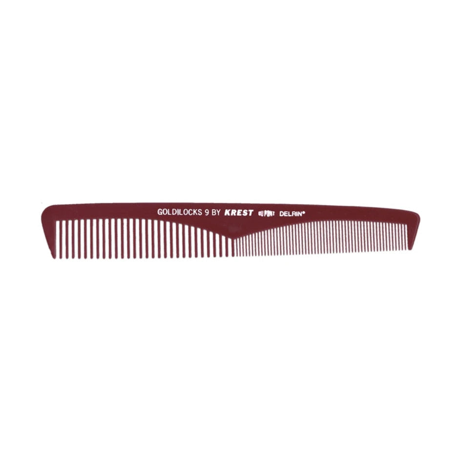 Krest 9 Burgundy Clipper hair comb Extra Thin Taper 7 1/2" - 1PC