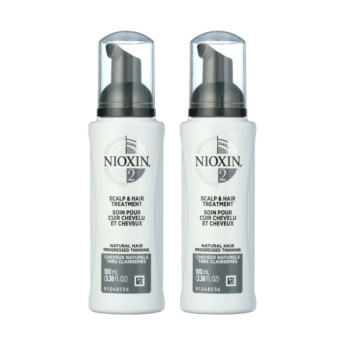 2-pack Nioxin System 2 Treatment Scalp, Hair Treatment 3.38 oz / pure