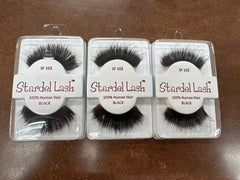 Stardel Lash 100% Human Hair Eyelashes Black: SF 102 (pack of 3)