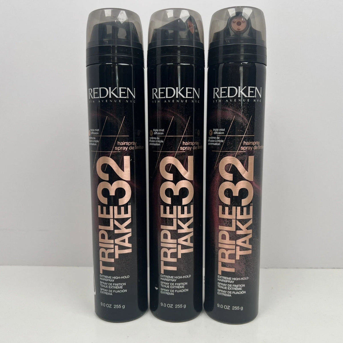 3-Pack Redken Triple Take 32 Extreme / Hair spray 9 oz OG