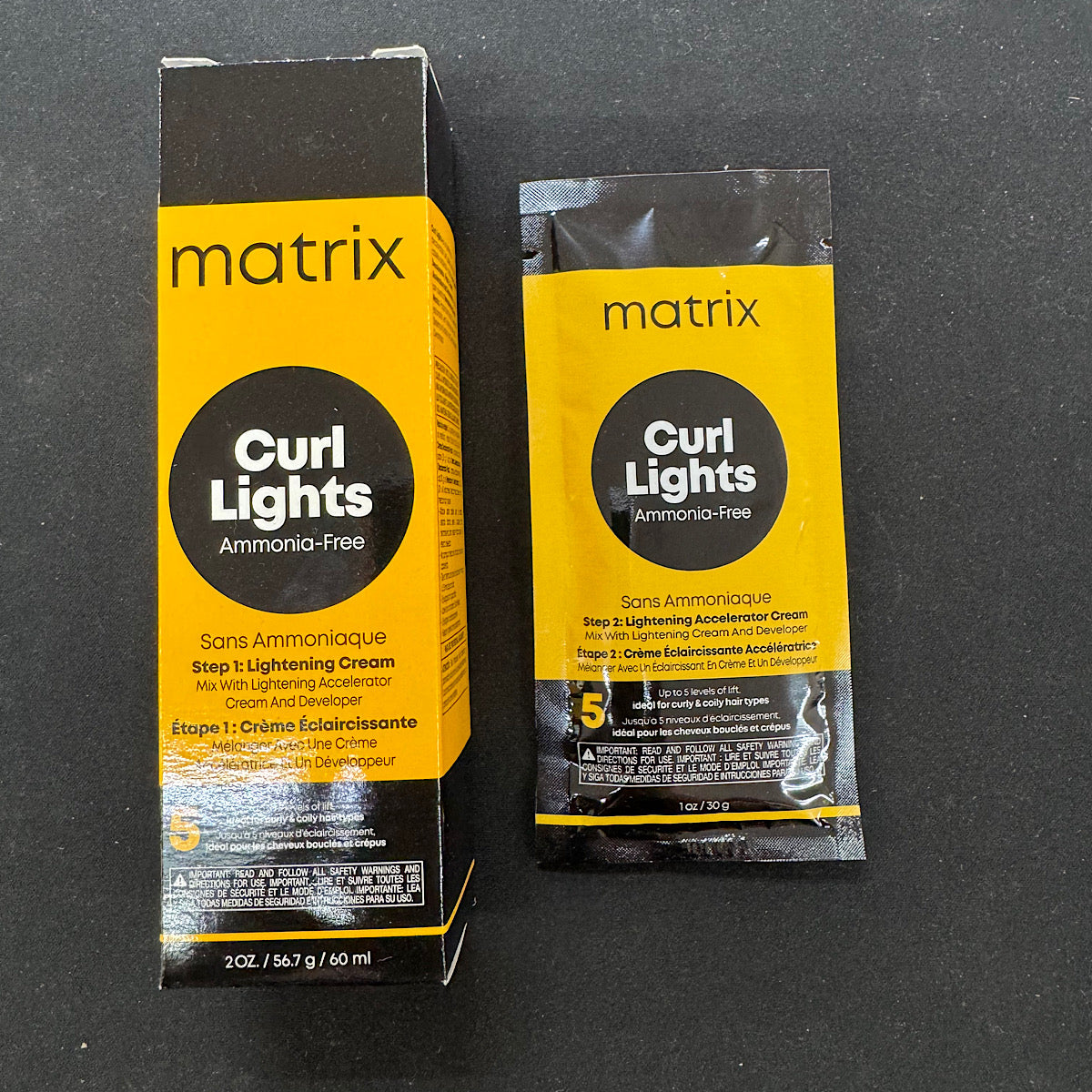 Matrix Curl Lights Step 1 - Lightening Cream (2 oz) & Step 2 / Accelerator (1 oz) Duo