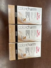 3 Pack - Wella Color Charm / Liquid 8NW Light Natural Warm Blonde 1.4 oz