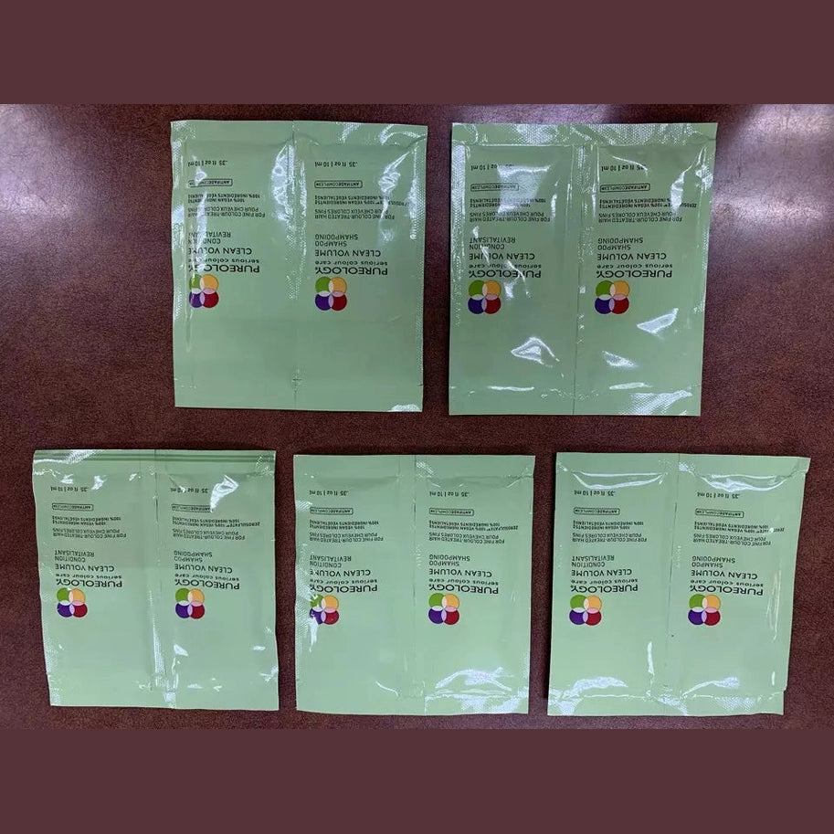5-pack Pureology samples Clean Volume, Shampoo & Conditioner .35 oz / travel sale