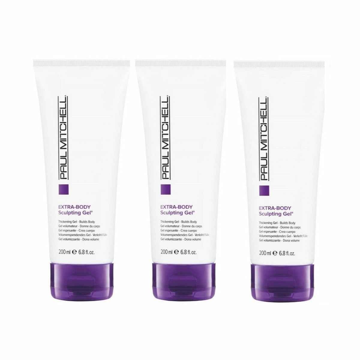 3 pack - Paul Mitchell Extra Body / Sculpting Gel 6.8 oz pure