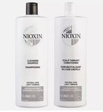 Nioxin System 1 Cleanser & Scalp Therapy Conditioner 33.8 fl oz Duo (new package) LT care
