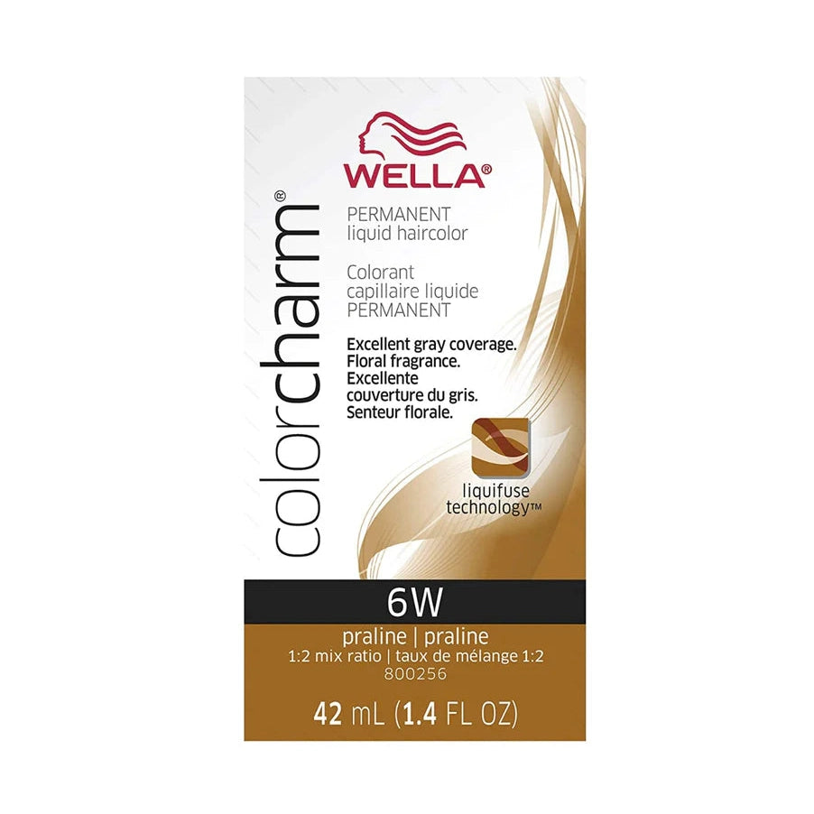 Wella Color Charm Liquid 6W Praline Hair color 1.4 oz pure