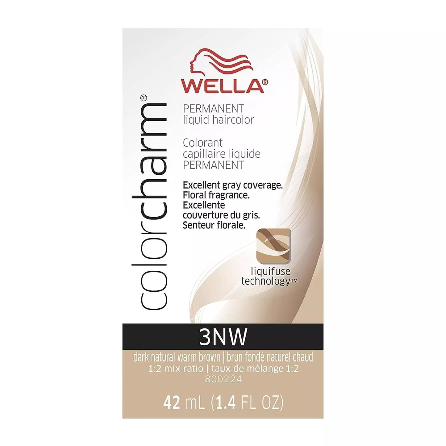 Wella Color Charm, Liquid 3NW - Dark Nat Warm Brown 1.4 oz / pure fs