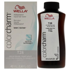Wella Color Charm T28 Natural Blonde Liquid Toner 1.4 oz pure