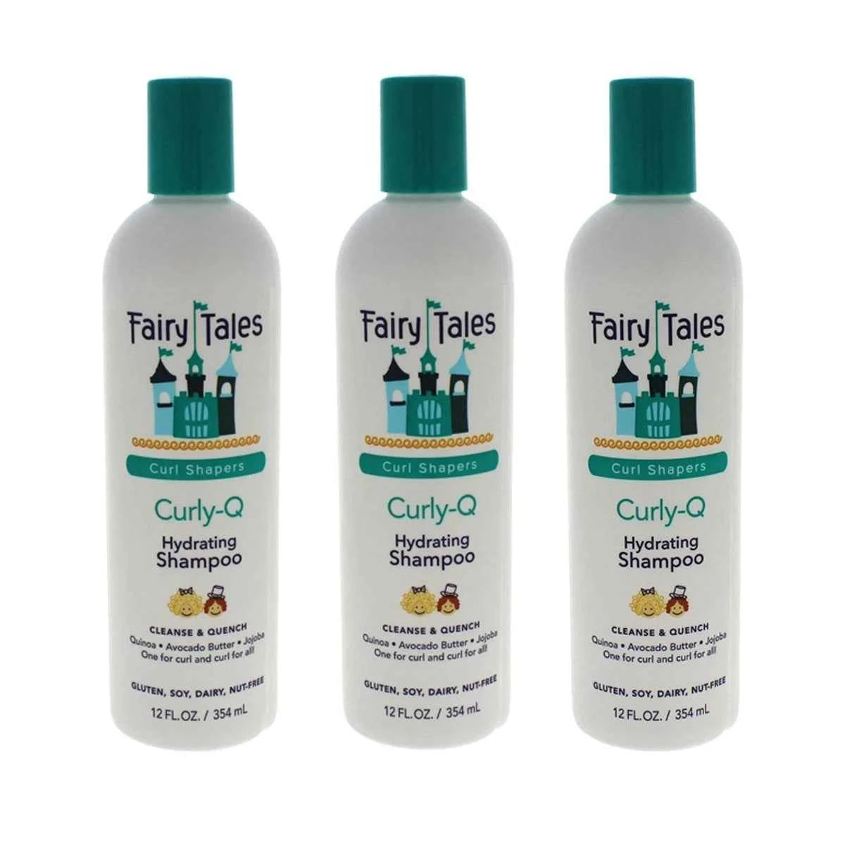 3 Pack - Fairy Tales / Curly-Q Daily Hydrating Shampoo 12 oz