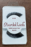 Stardel Eye Lashes 100% Human Hair Black one pair Choose.. Number