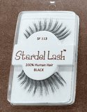 Stardel Lash 100% Human Hair Eyelashes Black: SF 113 (pack of 3)