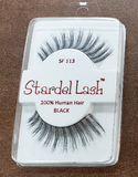 Stardel Lash 100% Human Hair Eyelashes Black: SF 113 (pack of 3)