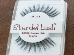 Stardel Lash 100% Human Hair Eyelashes Black: SF 113 (pack of 3)