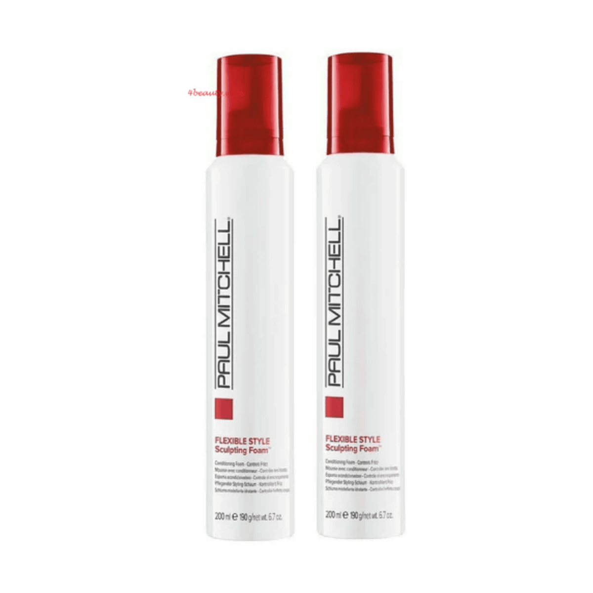 Paul Mitchell Flexible Style Sculpting Foam 6.7 oz 2-pack white cans with red caps