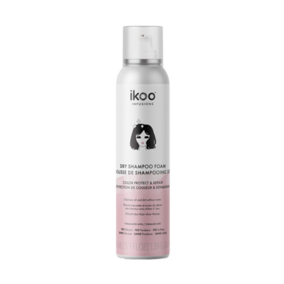 Ikoo Dry Shampoo Foam Color Protect / Repair - |5.1 oz|
