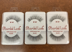 Stardel Lash 100% Human Hair Eyelashes Black: SF 107(pack of 3) FS