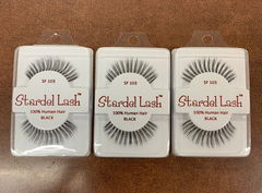 Stardel Lash 100% Human Hair Eyelashes Black: SF 103 (pack of 3) pure