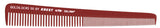 Krest / 50 burgundy Tapering Barber hair comb 71/2" - 1PC