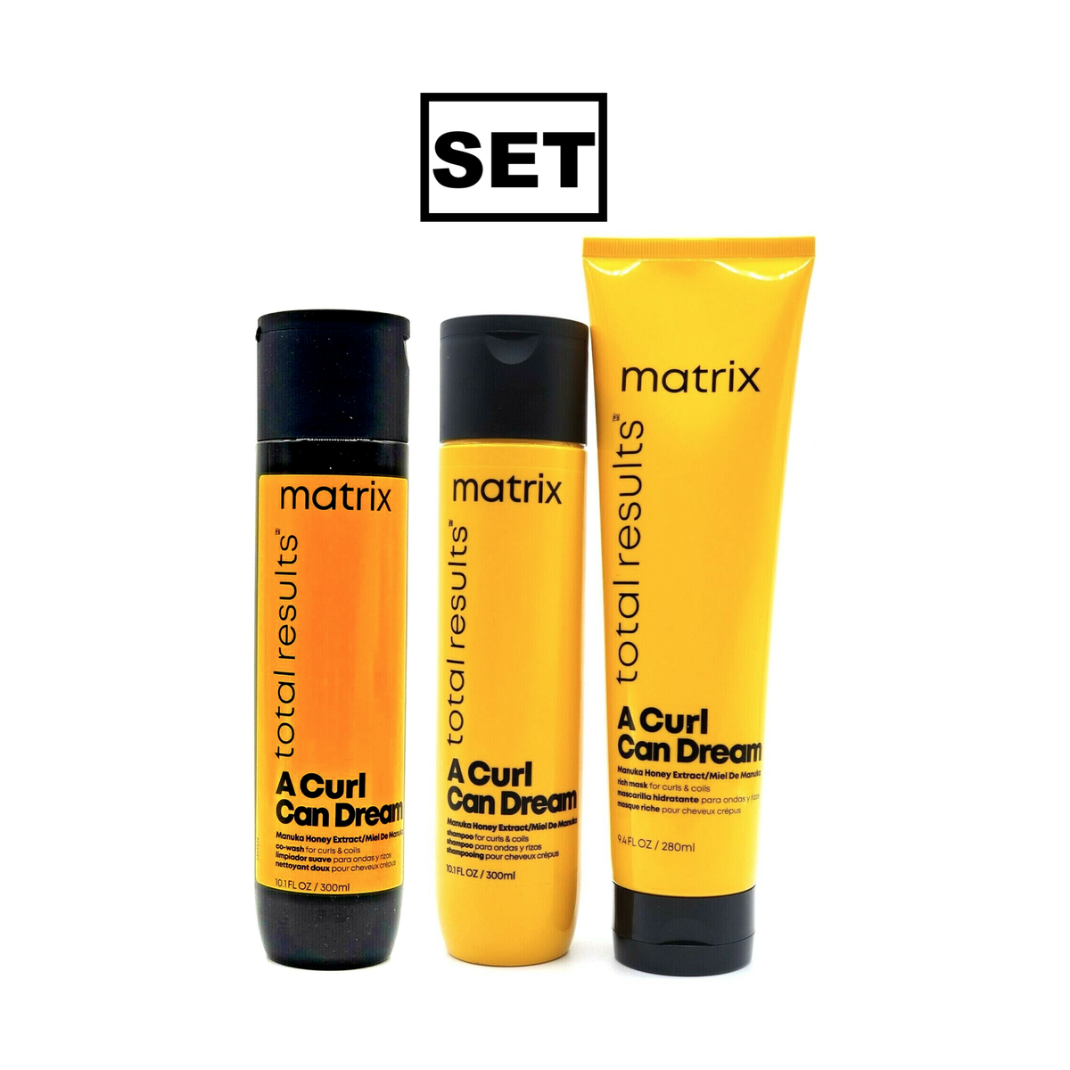 Matrix Total Results / A Curl Can Dream Shampoo & Cowash Conditioner + Rich Mask - 3pc set