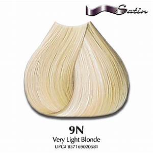 (2 Pack) Satin hair color Nutural 9N Very Light Blonde Cover Gray 3 oz pure