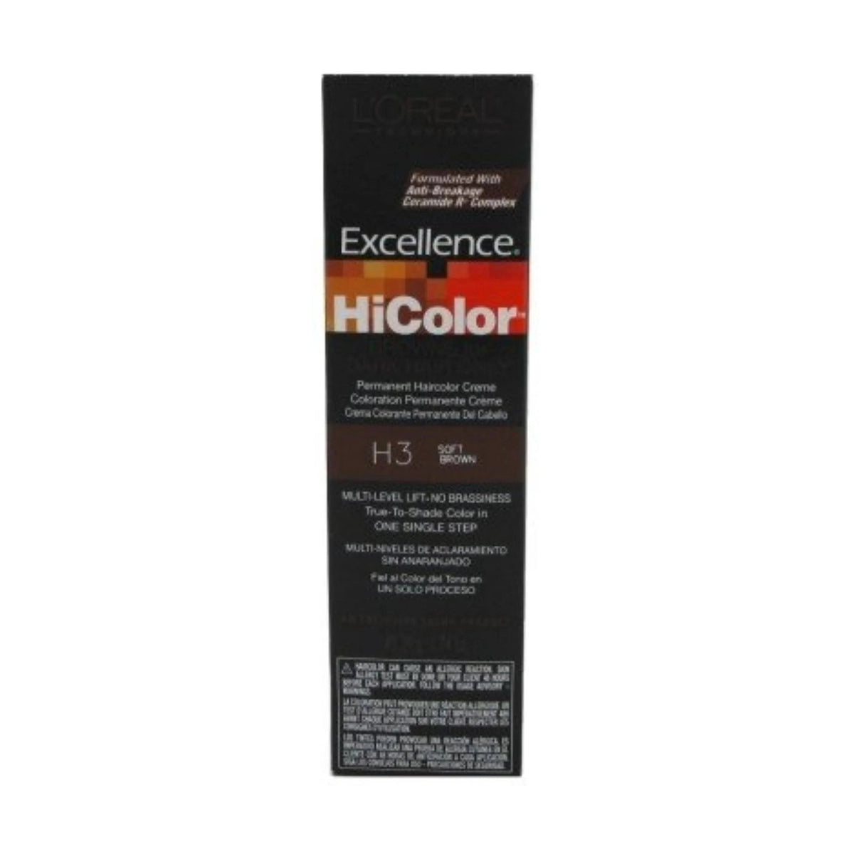 Loreal Excellence • HiColor Permanent H3 Soft Brown 1.74 oz fs