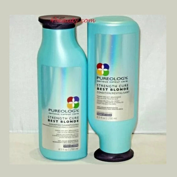Duo Pureology Strength Cure BLONDE Shampoo & Conditioner 8.5 oz / OG