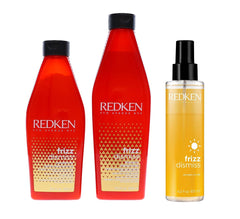 Redken Frizz Dismiss Shampoo & Condi (10/8oz) DUO+ mist 4.2 oz-3pc pure