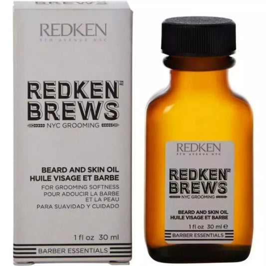 Redken Brews BEARD AND SKIN OIL for Softness, 1 oz travel / pure fs