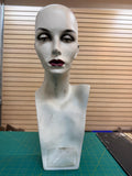 Female used Mannequin Doll Head Model Wig Hat Jewelry Display 20” white