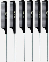 Krest Perm Extra Fine Teeth Comb 4641 8 1/2 inch Black  (pack of 6) lush