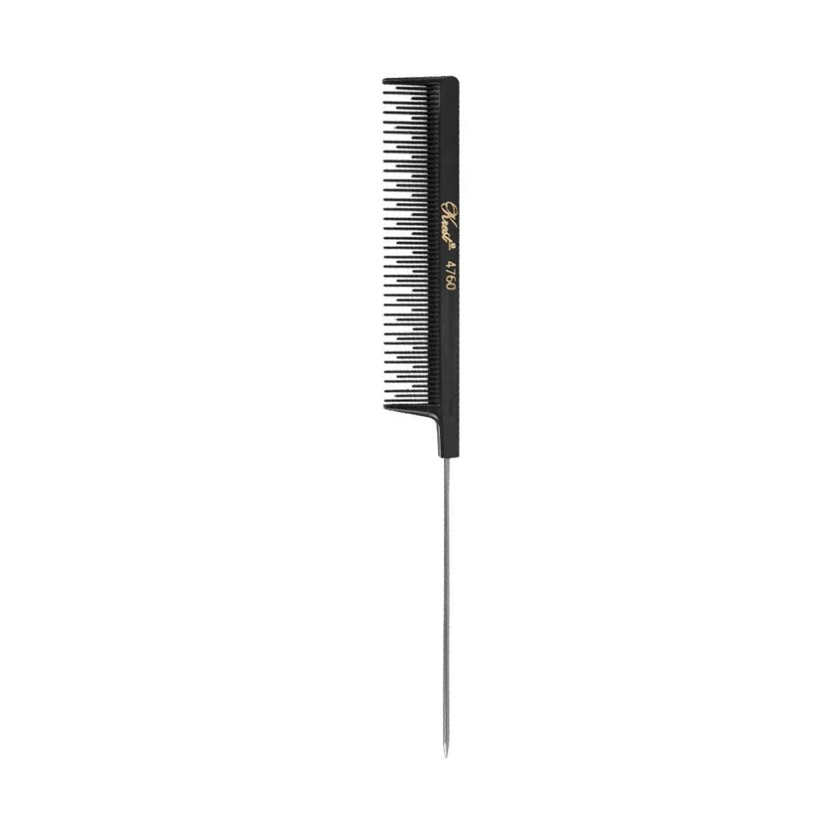 Krest 4760 black Rattail Teaser Cutting Comb 8" - 1pc fs