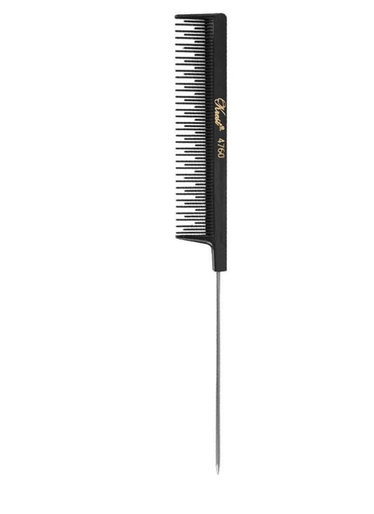 Krest 4760 black Rattail Teaser Cutting Comb 8" - 1pc fs