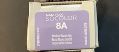 Matrix SoColor permanent Hair Color 8A Medium Blonde Ash 3 oz. pure