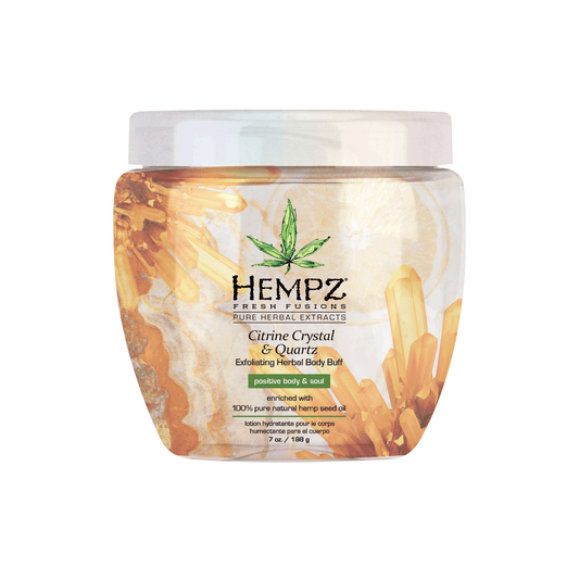7 oz Hempz Citrine Crystal & Quartz / Herbal Body Buff - Scrub pure
