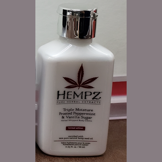 Hempz Triper Moisture Peppermint body Lotion , 2.25 oz travel pure