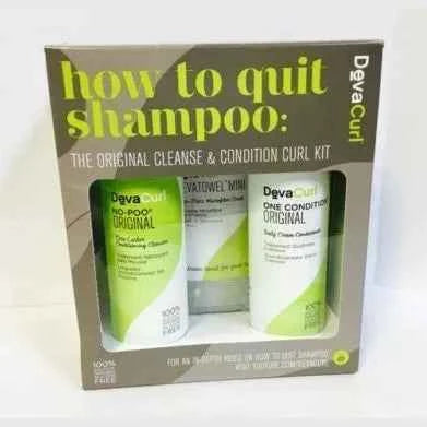 DevaCurl How To Quit Shampoo - No Poo Conditioner / Towel Kit [3pc box] fs