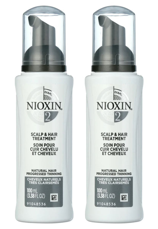 2-pack Nioxin System 2 Treatment Scalp,  Hair Treatment 3.38 oz / pure