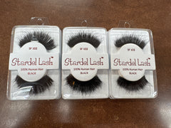 Stardel Lash 100% Human Hair Eyelashes Black - SF 102 (pack of 3)pure