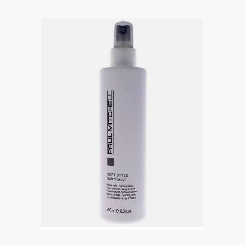 Paul Mitchell Soft Style Finishing Spray 8.5 oz bottle with natural hold and flexible memory for touchable hair