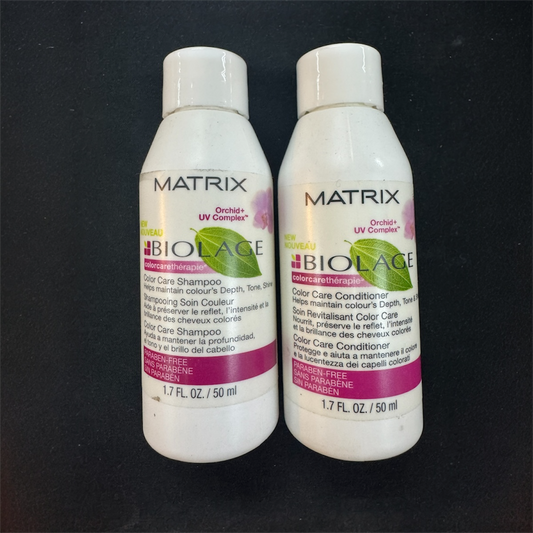 Duo Matrix Biolage ColorLast Shampoo & Conditioner 1.7 oz travel pure