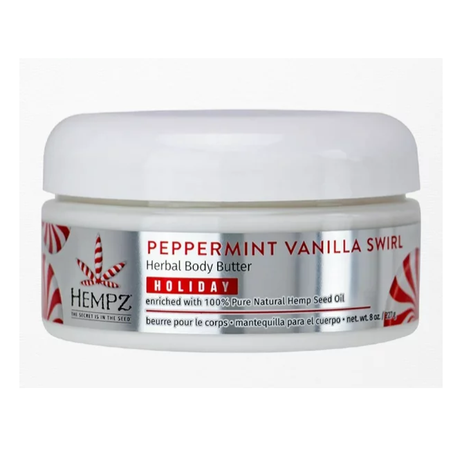 Hempz Peppermint - Vanilla Swirl Herbal Body Butter / 8 oz sale ✔️