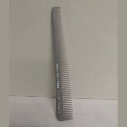 Krest 50 Silver Professional Tapering Barber hair comb 71/2" - 1pc pure