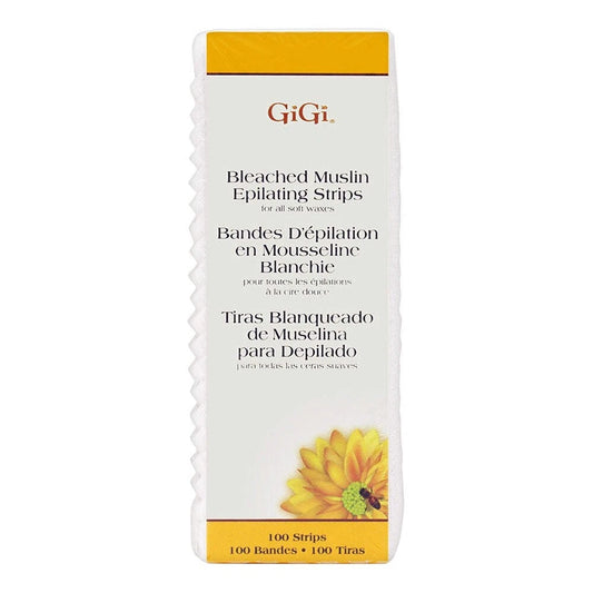 GIGI Small Bleached Muslin Epilating Strips 100 Strips