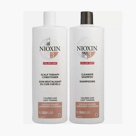 DUO Nioxin System 3 Cleanser & Scalp Therapy - 33.8 oz new package / pure