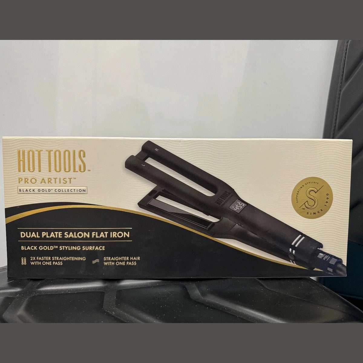 Hot Tools Pro Artist Black / Gold Double - Dual Flat Iron HT1122BG pure