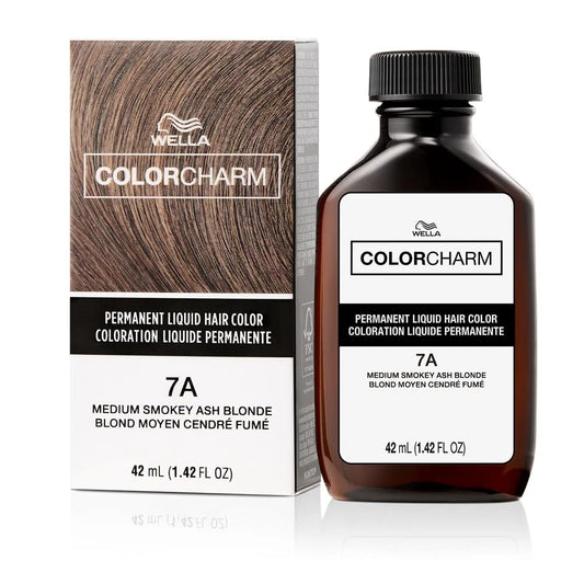 Wella Colorcharm Permanent Hair color #7A - Med Smoky Ash Blond, 1.42 oz / pure