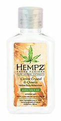 Hempz Citrine Crystal & Quartz Herbal Body Moisturizer 2.25 oz travel care