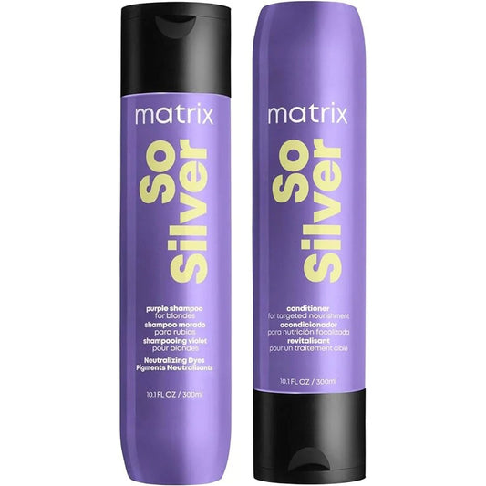 Matrix So Silver Shampoo & Conditioner for Blondes & Greys 10 oz Duo