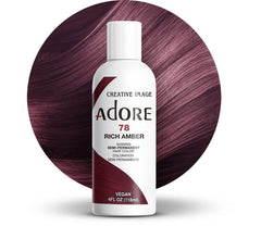 Adore Semi Permanent Hair Color 78 Rich Amber 4 oz pure