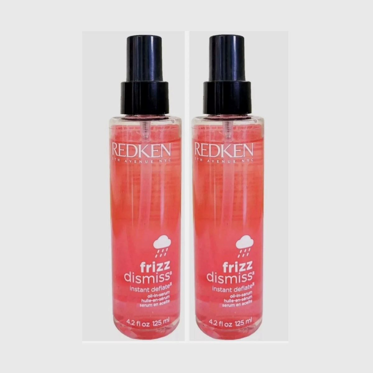 2-pack Redken Frizz Dismiss / Instant Deflate Oil in Serum 4.2 oz pure